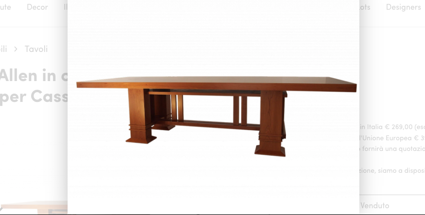 ALLEN TABLE CASSINA FRANK LLOYD WRIGHT